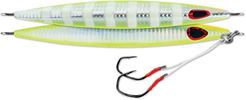 Williamson Lures KSJ220UVCGZ Kensaki Jig 220g UV Chartreuse Glow Zebra