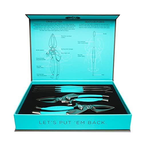Toadfish 1022 Crab & Lobster Seafood Tool Set - 2 Shell Crackers & 4 Forks