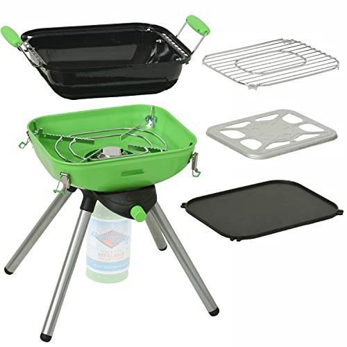 Flame King YSNVT-301 Portable Propane BBQ Grill and Camp Stove 8000 BTU