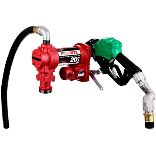 Fill-Rite FR4210HD 12V 20 GPM Fuel Transfer Pump with Discharge Hose & Automatic Nozzle