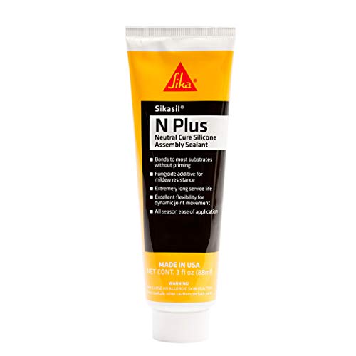 Sika 610572 Sikasil N-Plus Neutral Cure Silicone Sealant 3 oz Translucent