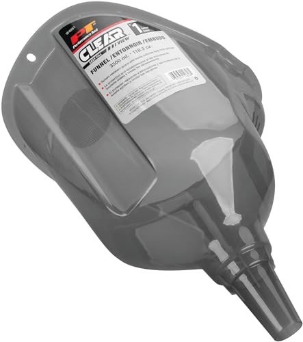 Performance Tool W4051 Clear View Easy-Fill Funnel - 1 Gallon Capacity with Splash Guard