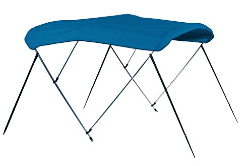 Carver Covers A5463TB04 3-Bow Bimini Top Kit 54"H 61-66"W Pacific Blue Sunbrella