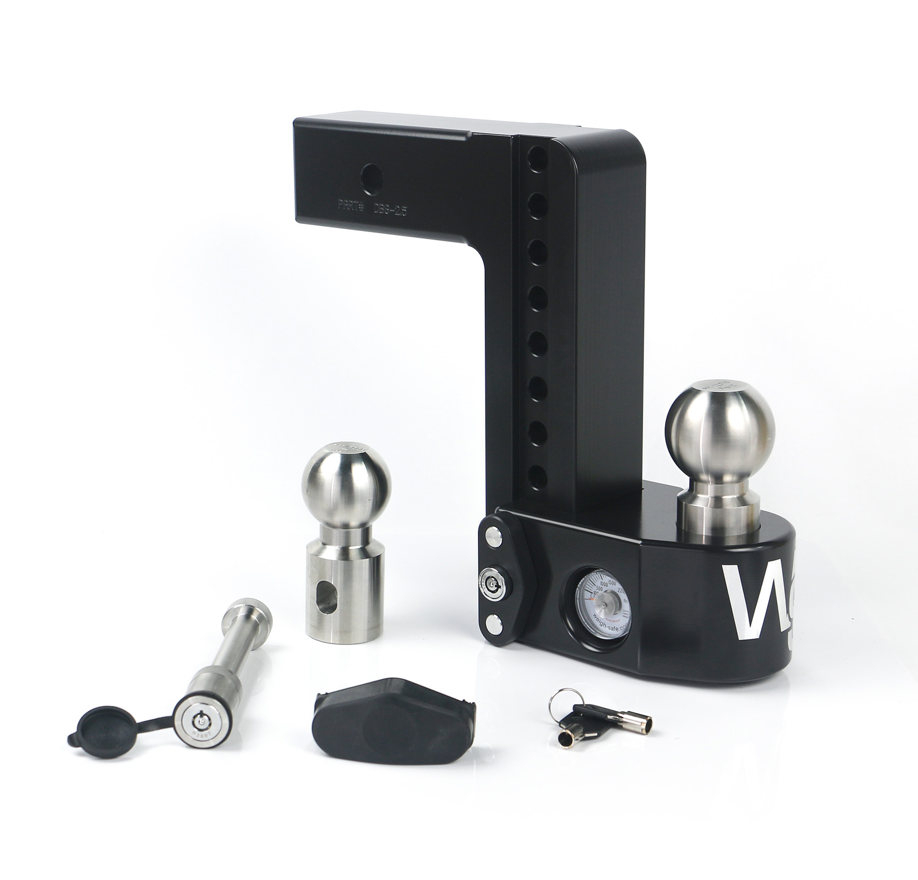 Picture of Weigh Safe WS8-2.5-KA-CER-BLA Drop Hitch with Built-In Scale Shank - 8 2.5
