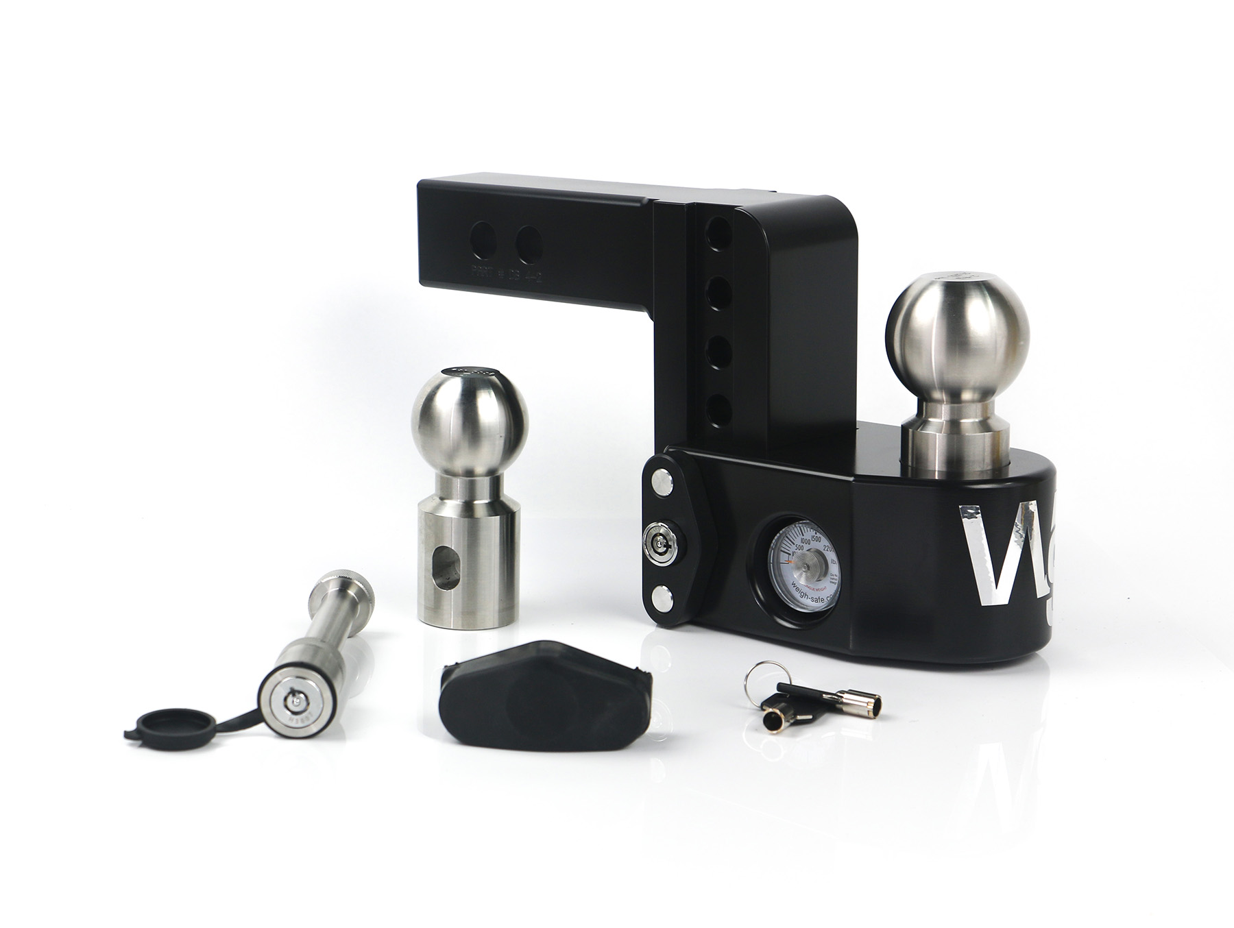 Picture of Weigh Safe WS4-2-KA-CER-BLA 4" Drop Hitch with Built-In Scale for 2" Shank