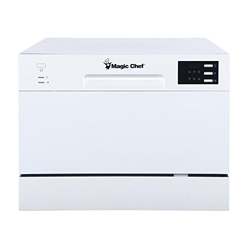 MagicChef MCSCD6W5 Energy Star 6-Place Setting Countertop Dishwasher White