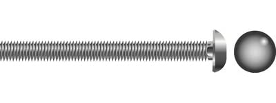 Seachoice SC1232 Carriage Bolts (Size: 1/4-20 x 3, Option: 25)