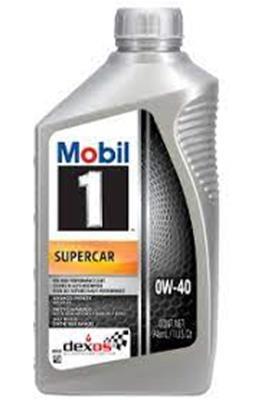 Mobil 126870 Supercar 0W-40 Full Synthetic Motor Oil Dexos R - 6 Quart Case