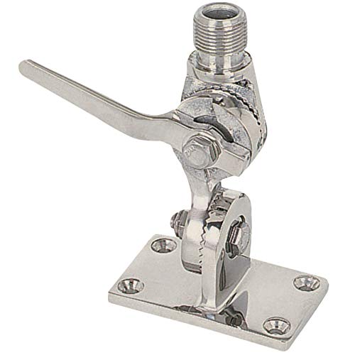 Whitecap Industries S-1802BC Heavy Duty Ratchet Antenna Mount 316 Stainless Steel