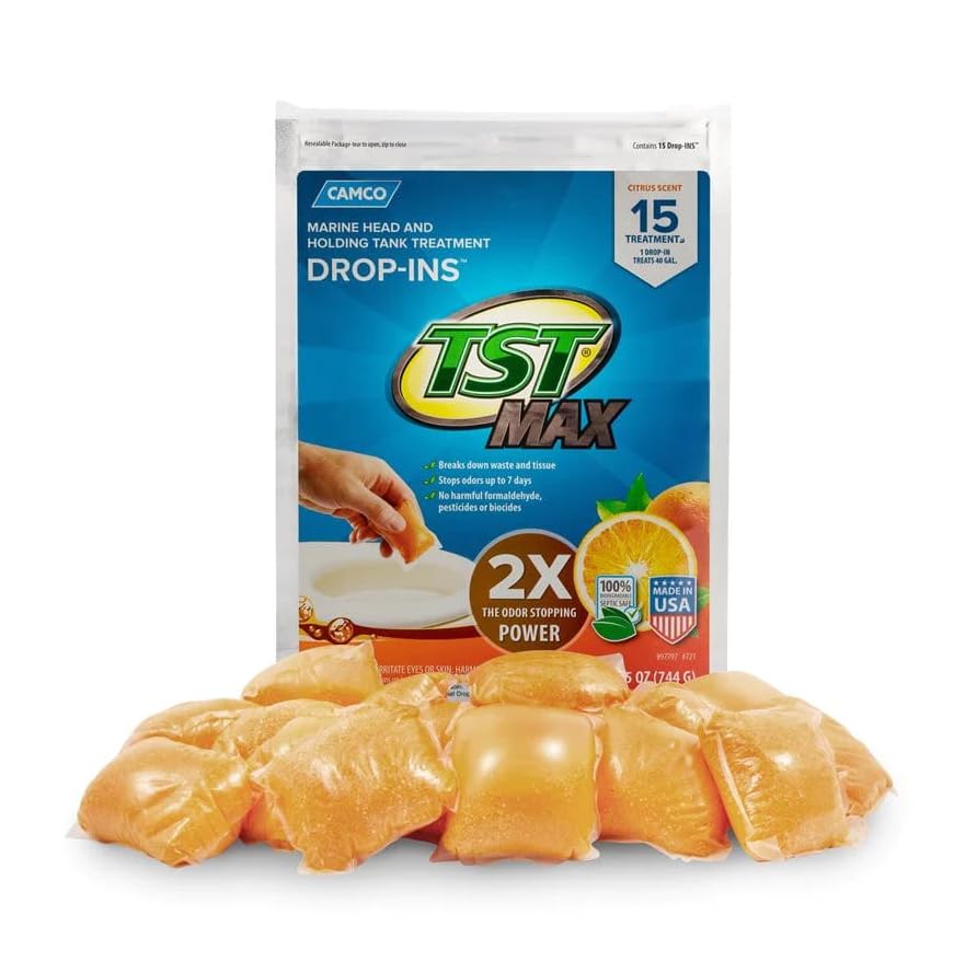 Camco 41355 TST Marine Premium Holding Tank Treatment Drop-Ins 15 Count