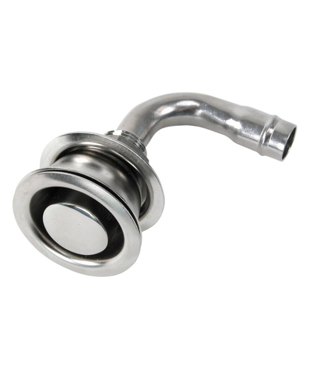 Whitecap Industries 6006C 316 Stainless Steel 90 Degree Flush Fuel Vent