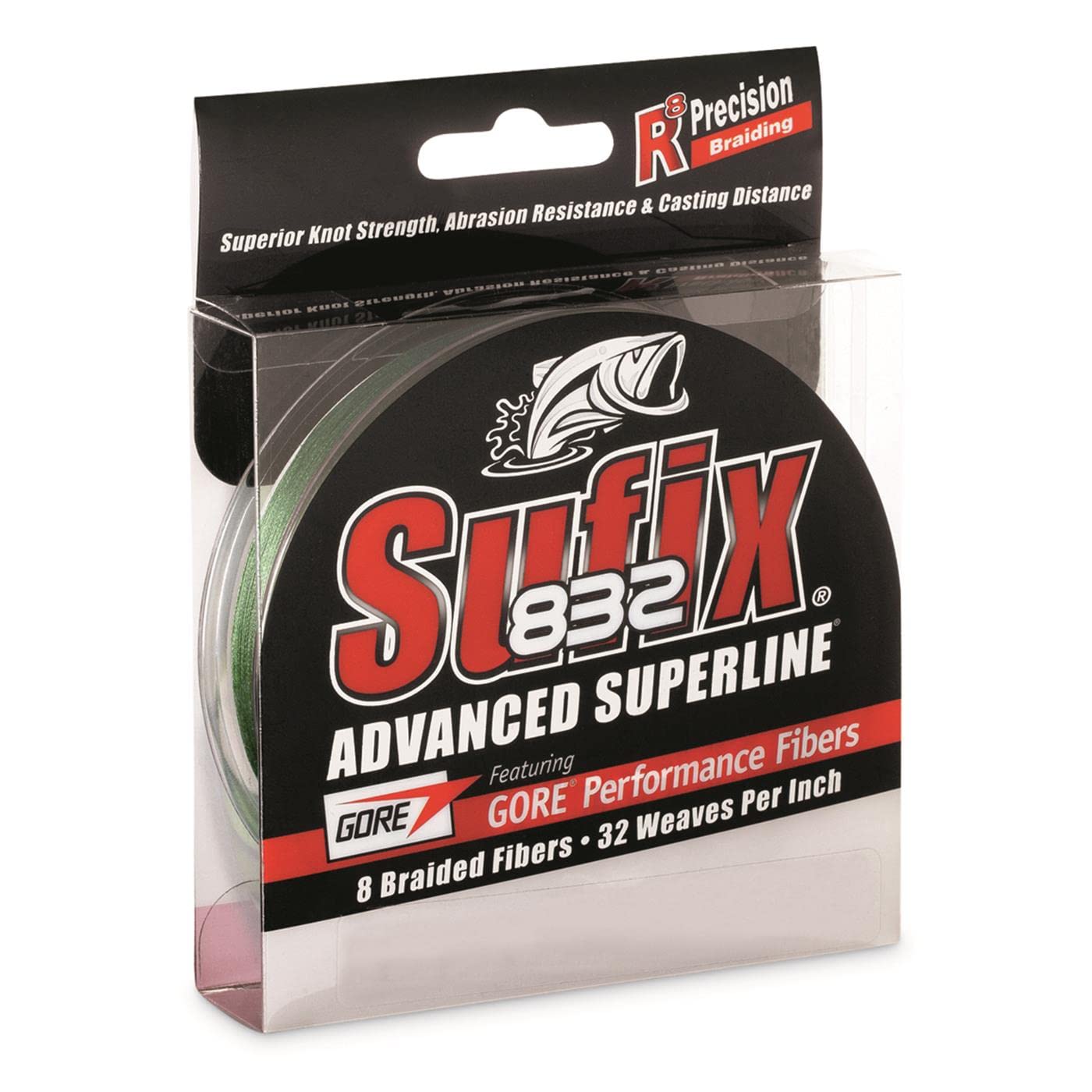Sufix 660-030G 832 Braid Fishing Line 30lb Low-Vis Green 150 Yards