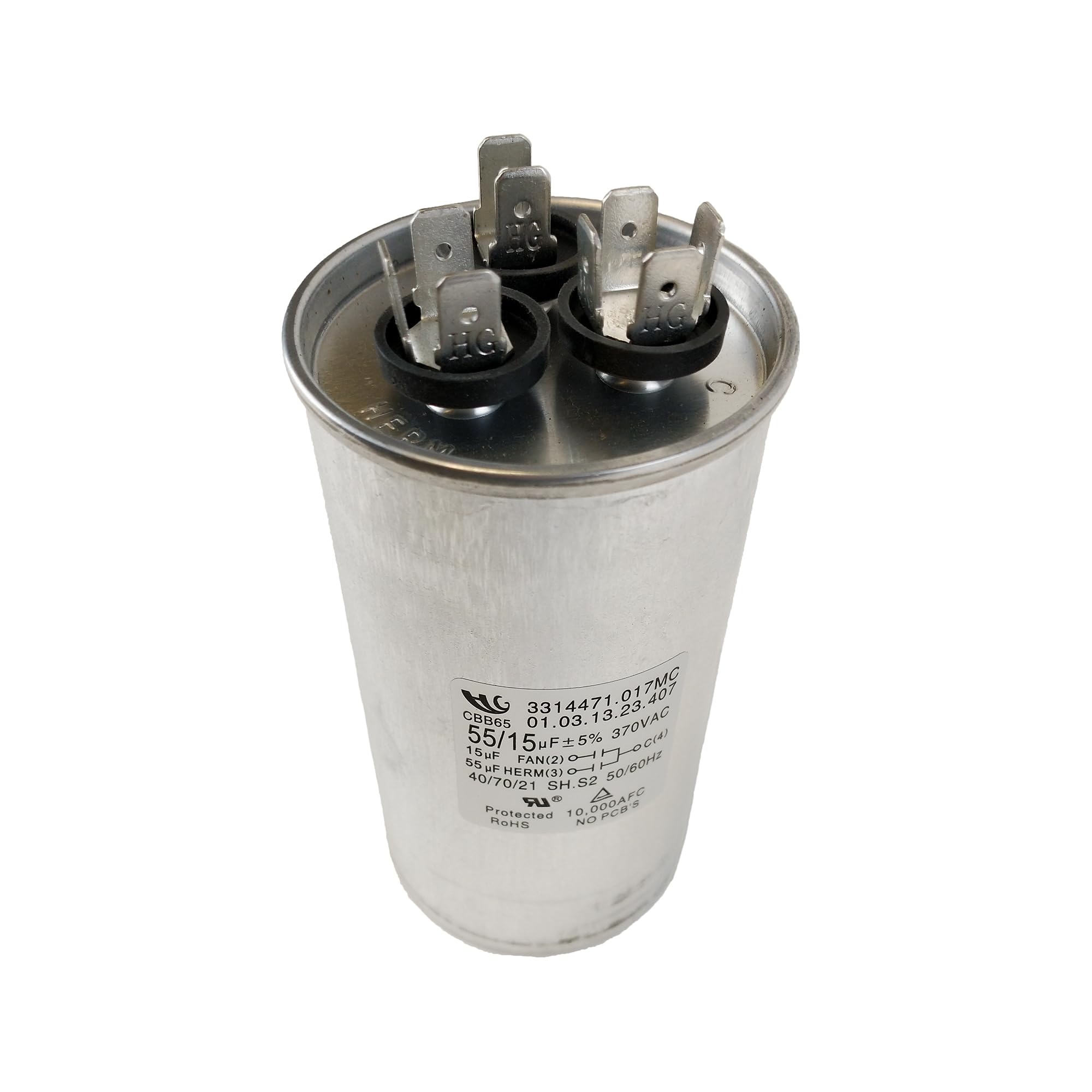 MC 3314471.017MC RV Air Conditioner Motor Run Capacitor 55/15 MFD