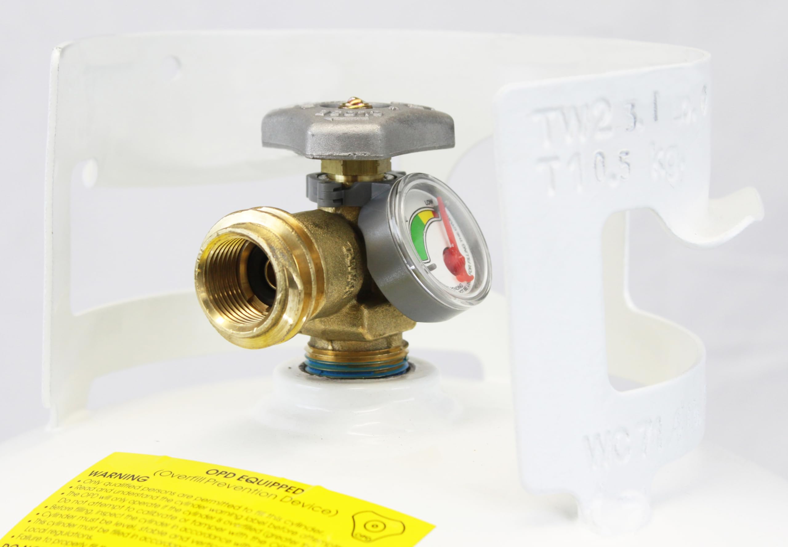 Flame King YSN330 30 lb Propane Tank Cylinder with Gauge and OPD Valve