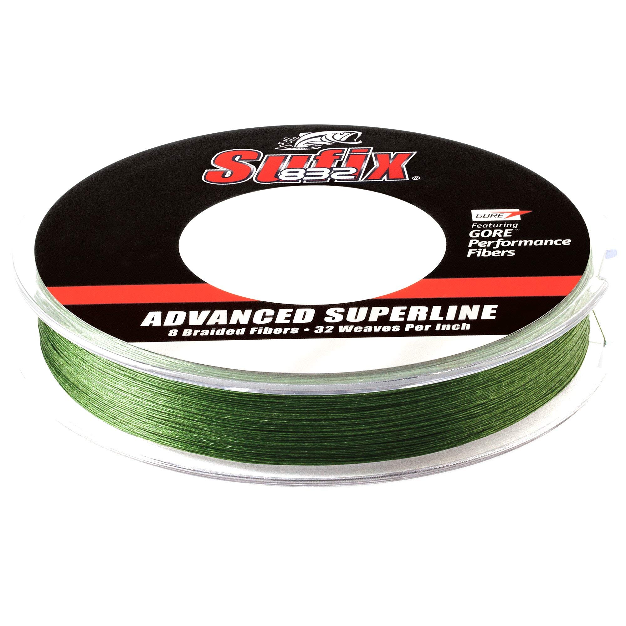 Sufix 660-006G 832 Advanced Superline Braid 6lb Low-Vis Green 150 Yards