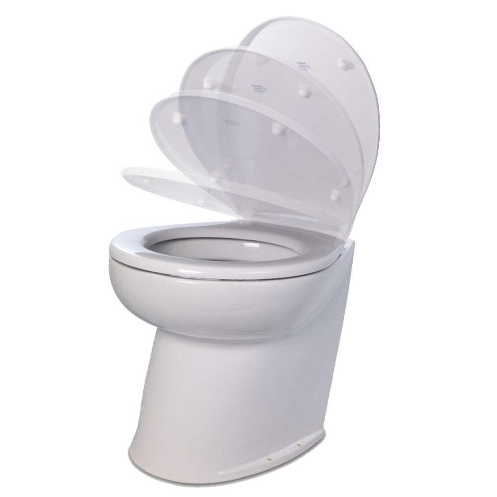 Jabsco 58060-3012 Deluxe Flush 14" Angled Back 12V Freshwater Electric Marine Toilet