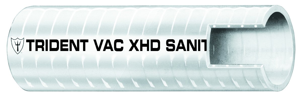 Trident Marine 148-1126 1-1/2" x 50' VAC XHD Sanitation Hose with Hard PVC Helix