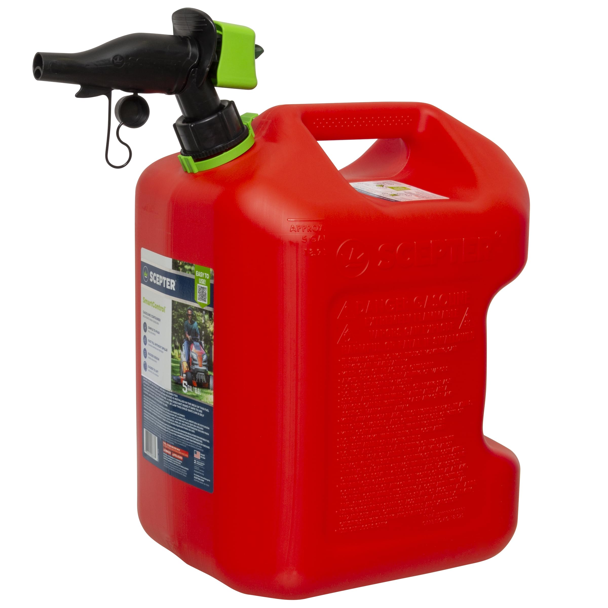 Scepter FSCG571 SmartControl Gas Can with Rear Handle - 5 Gallon