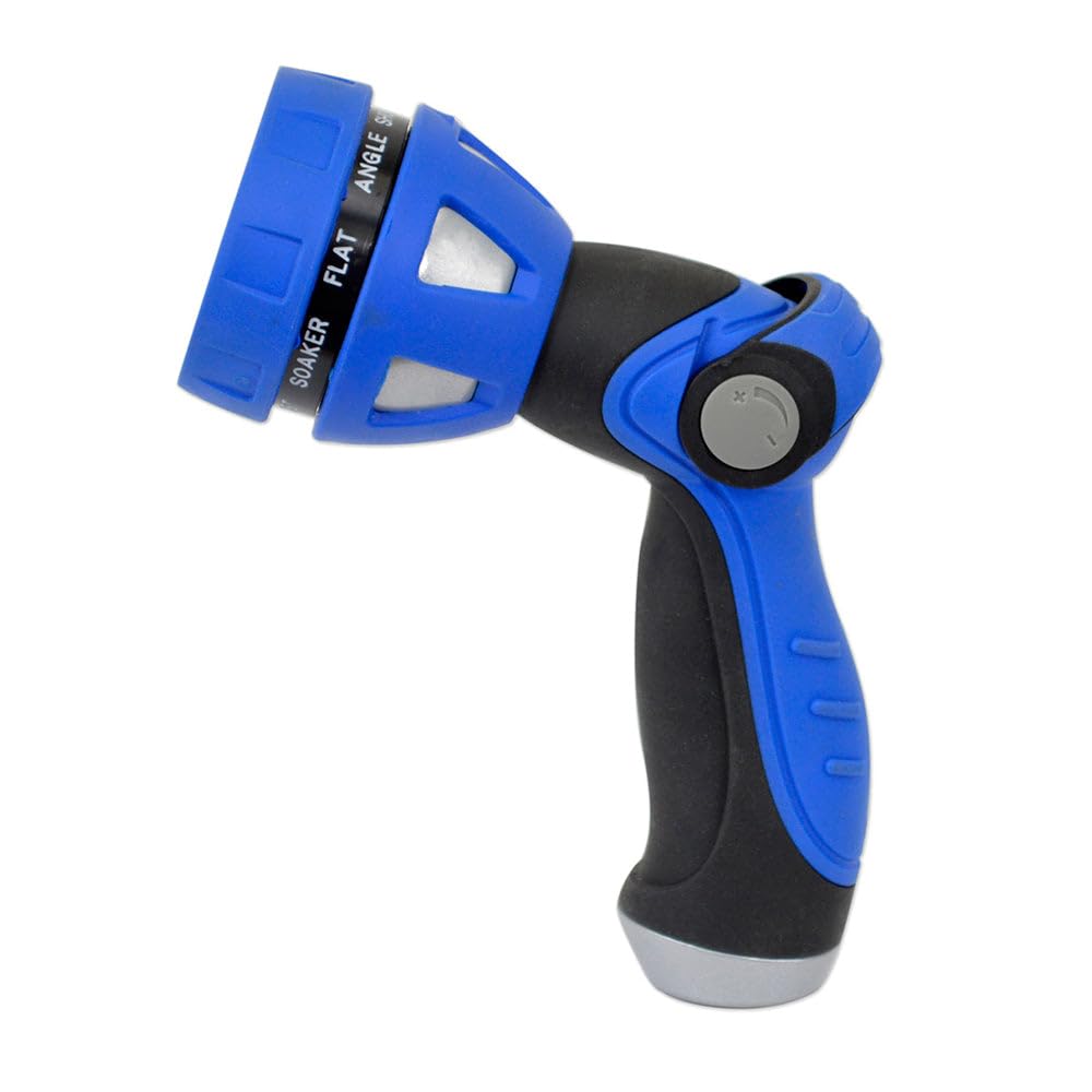Hose Coil WN815 Thumb Lever Spray Nozzle with Metal Body and 9 Spray Patterns