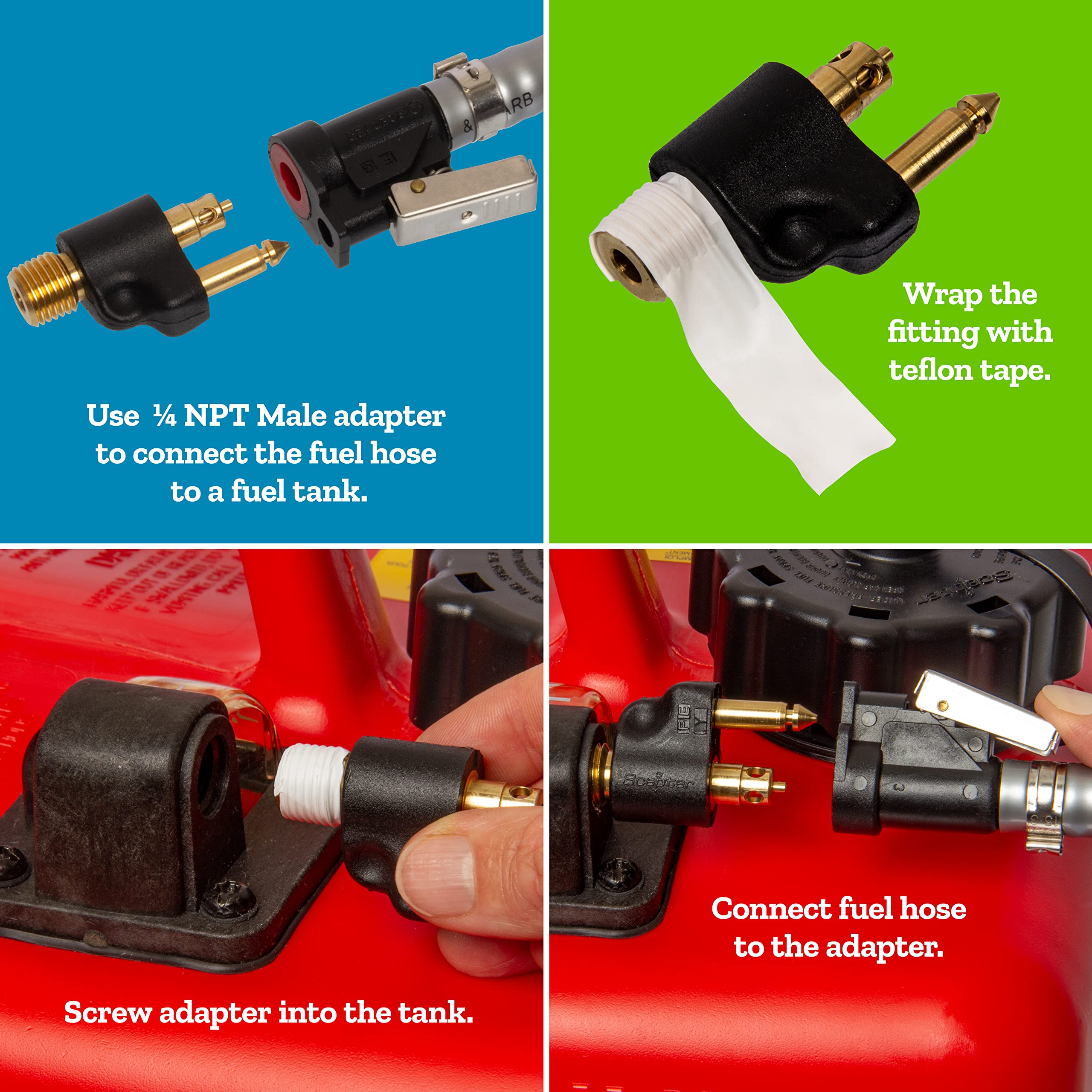 Scepter 8313 Johnson Evinrude Fuel Line Assembly 3/8" x 84"