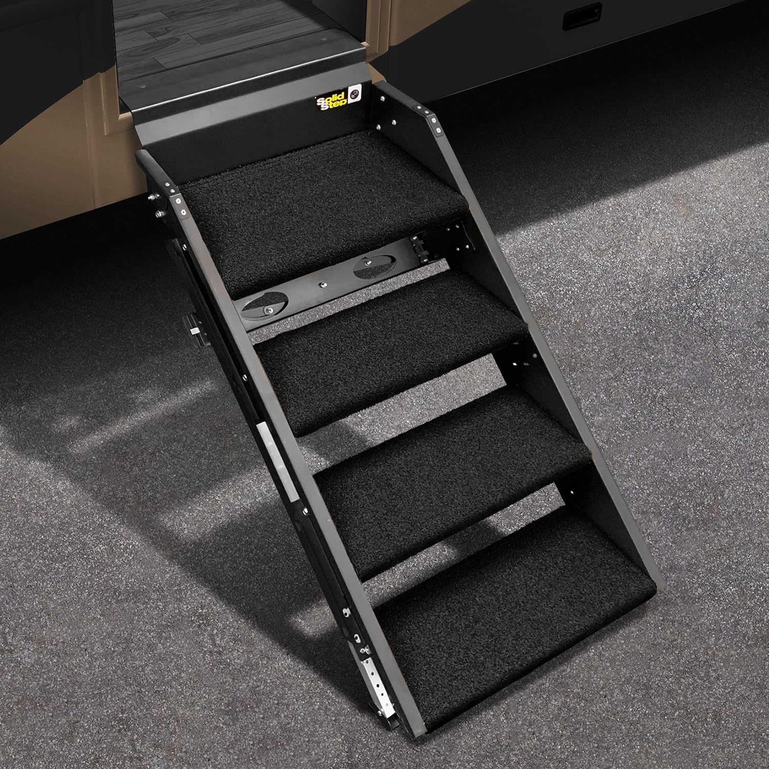 Prest-O-Fit 20290 Trailhead Step Rug 4-Piece Set for Lippert Solid Step - Obsidian Black