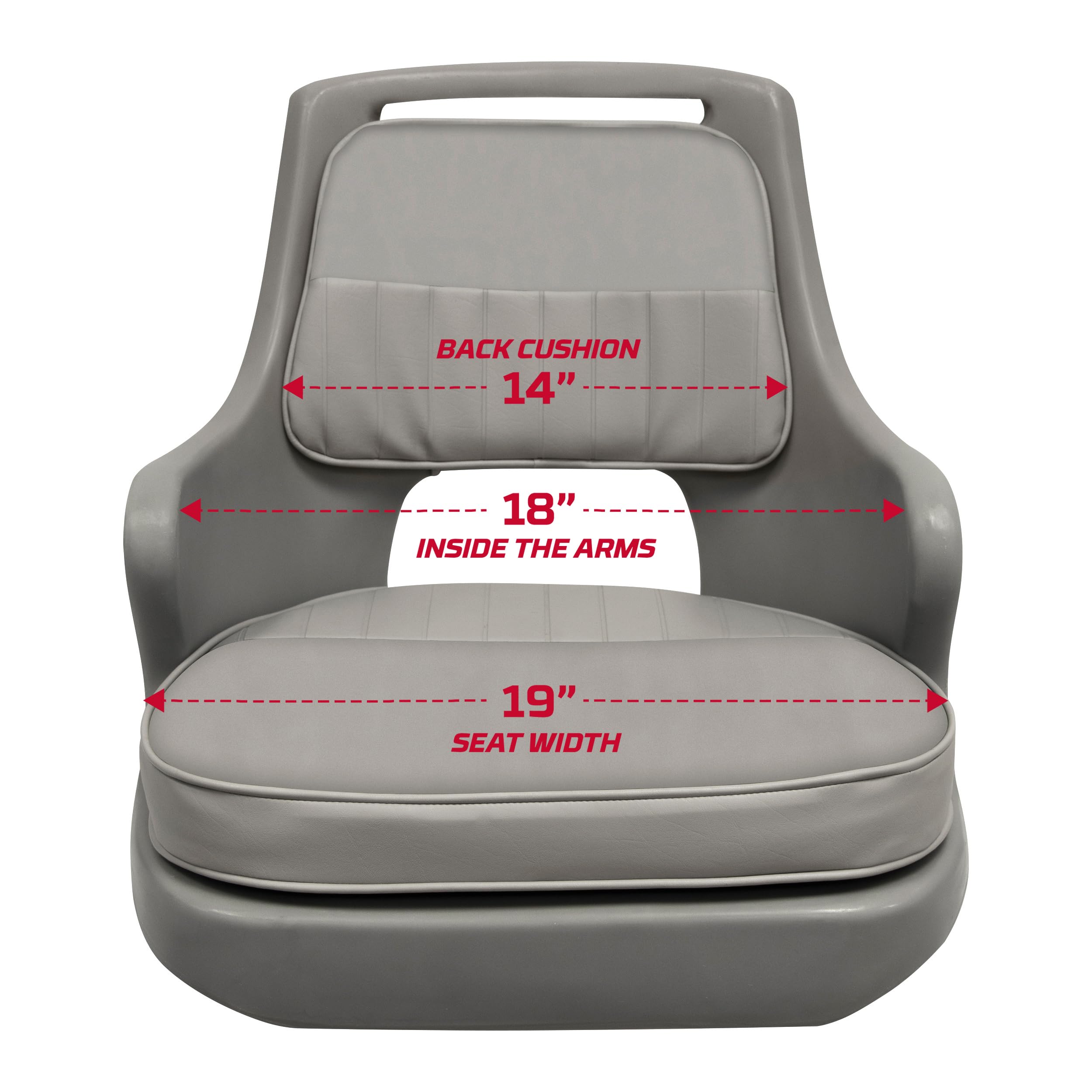 Wise Seating 8WD015-3-717 Freshwater Bucket Seat with Cushions Gray