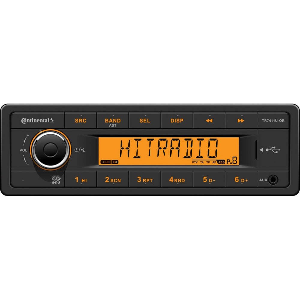 Continental TR7411U-ORK AM/FM USB Stereo Radio 12V Single DIN