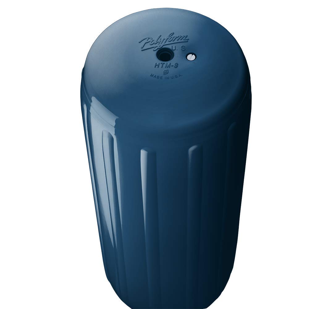 Polyform 74-639-830 HTM Series Center Tube Boat Fender 10.5" x 27" Catalina Blue