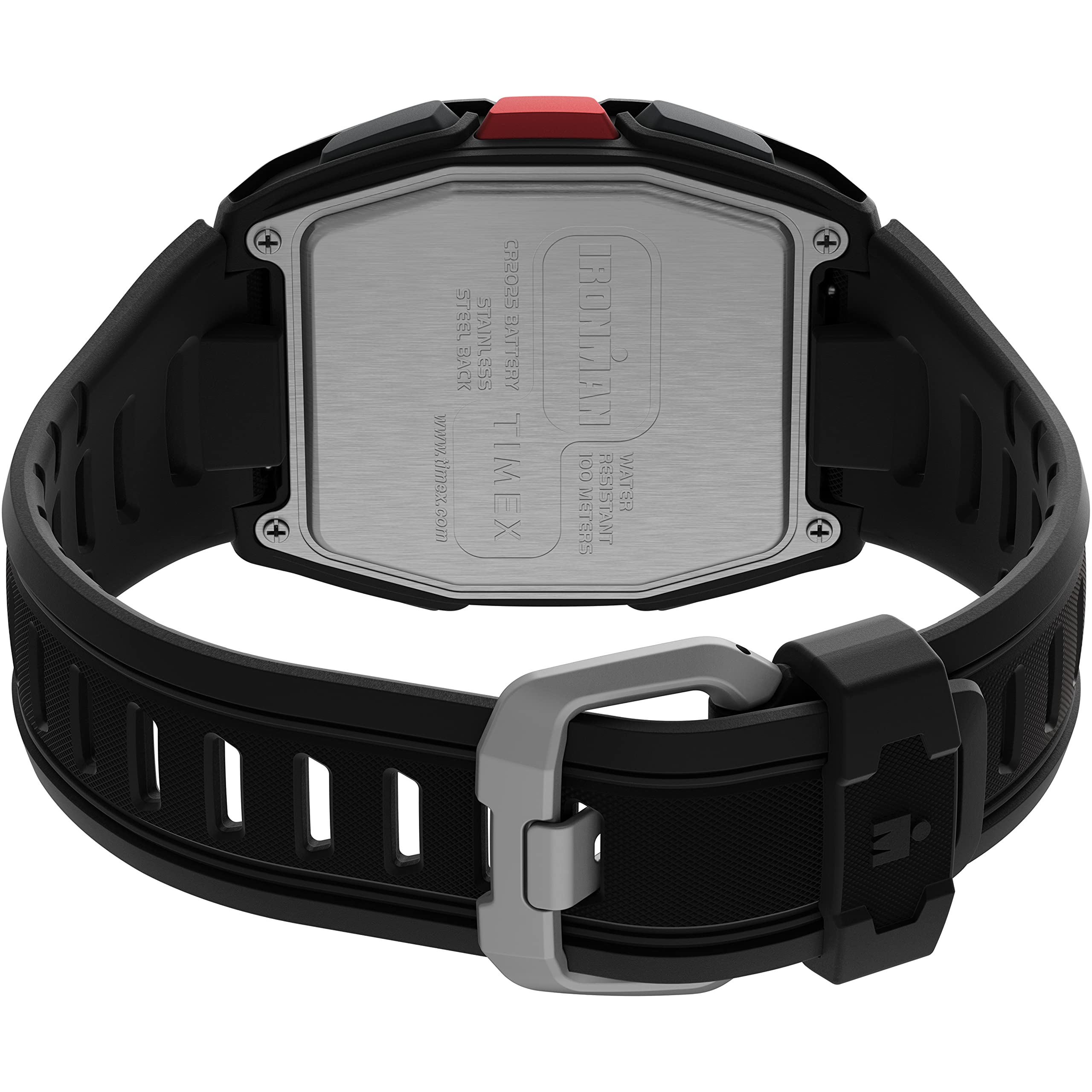 Timex TW5M47500 Ironman T300 Silicone Strap Watch Black / Red