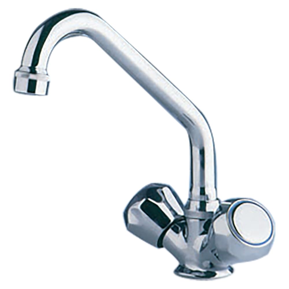 Scandvik 10422P Chrome Galley Mixer with Swivel Spout