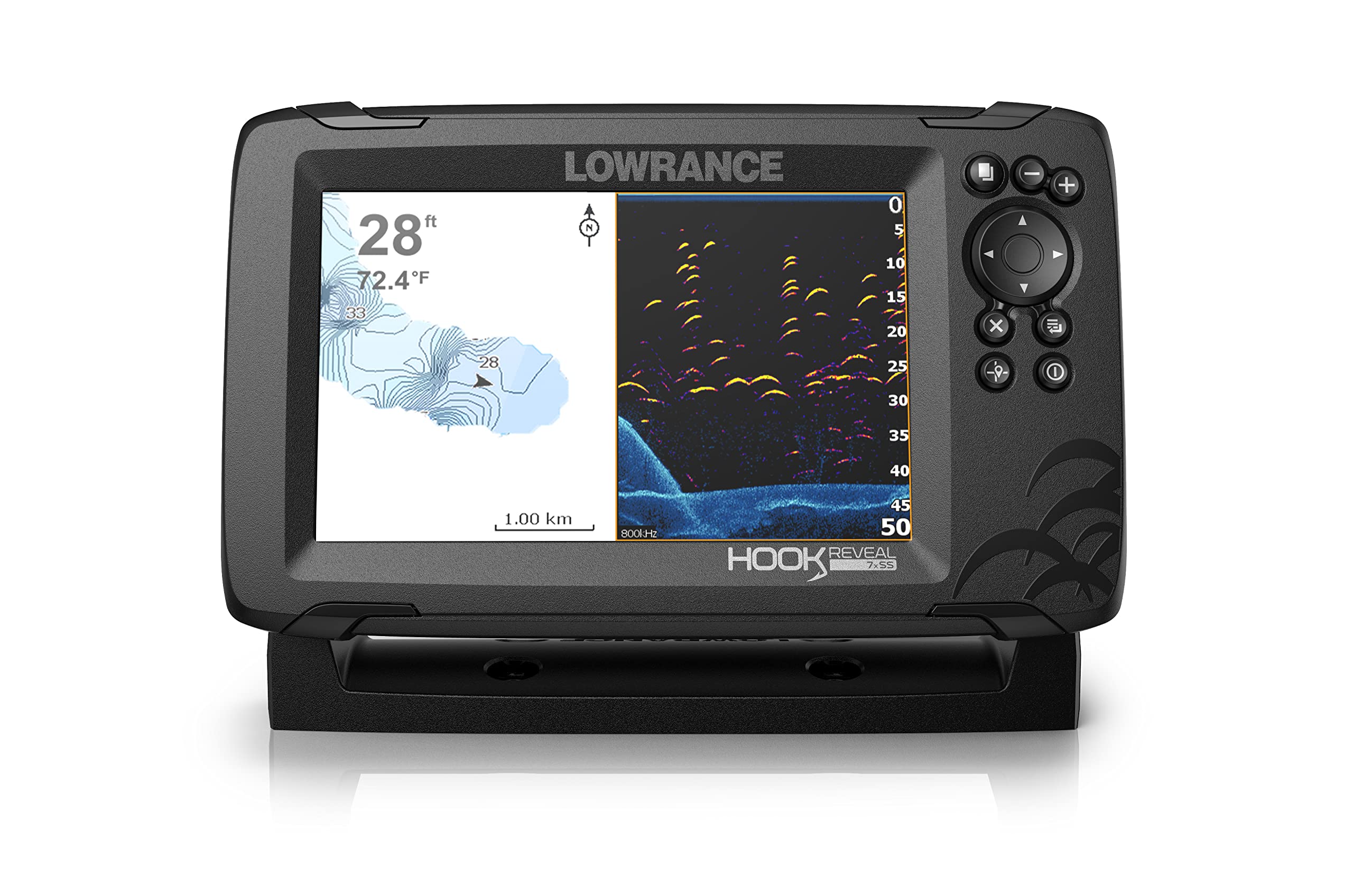 Lowrance 000-15514-001 HOOK Reveal 7x SplitShot - 7-inch Fish Finder with SplitShot Transducer, GPS Plotter