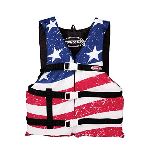 Sportsstuff 30098-15-A-US Stars and Stripes Type III Life Jacket Adult Universal