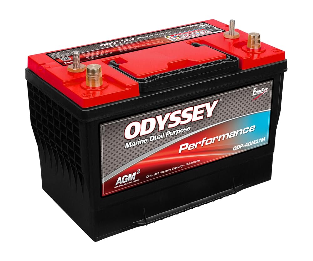 Picture of Odyssey Battery ODP-AGM27M Group 27 Marine Dual Purpose AGM Battery 850 CCA