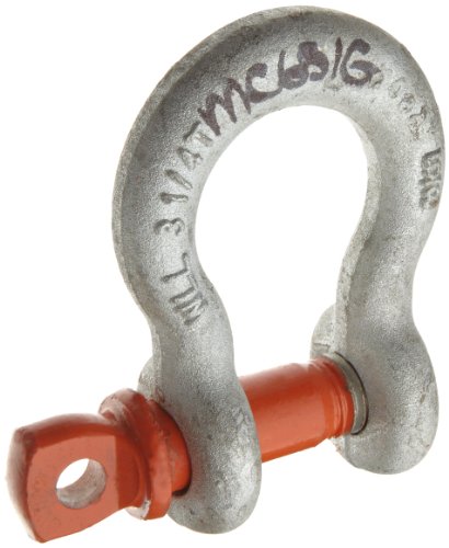 Columbus McKinnon MC651G 5/8" Galvanized Screw Pin Anchor Shackle 7165 lbs
