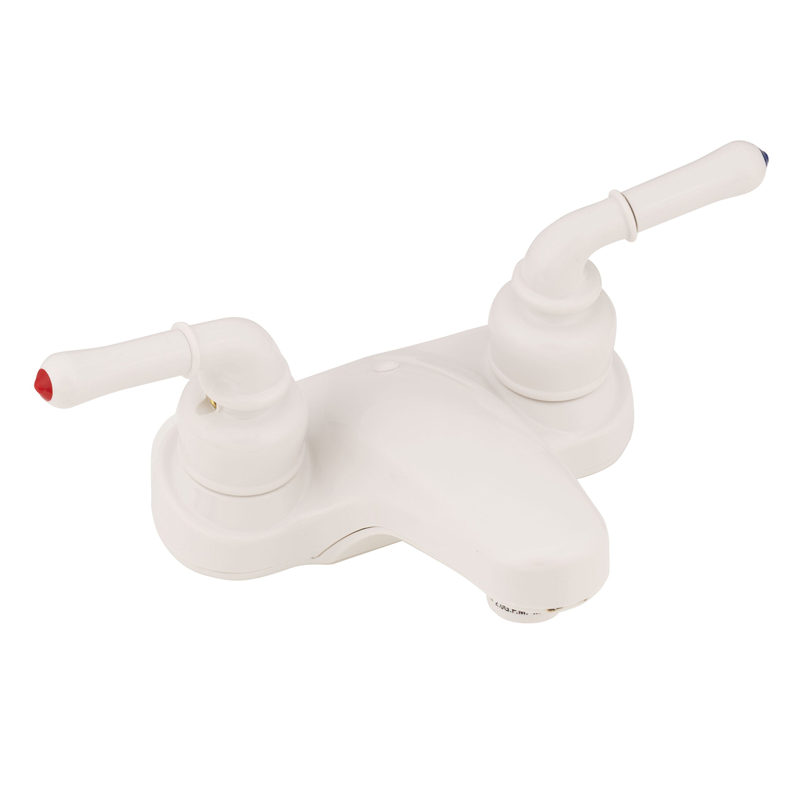 Empire Brass U-YWI77W 4-Inch RV Bathroom Faucet with Teapot Handles - White
