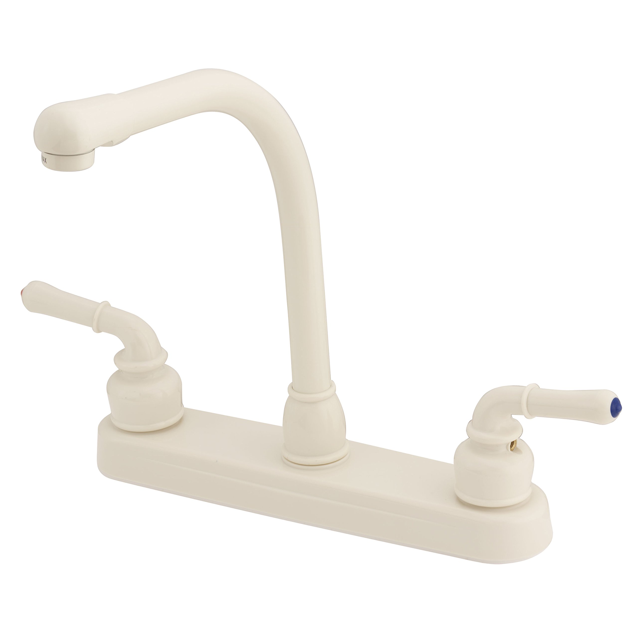 Empire Brass Company U-YBB800RSB RV Kitchen Faucet 8" Hi-Rise Spout Teapot Handles Biscuit