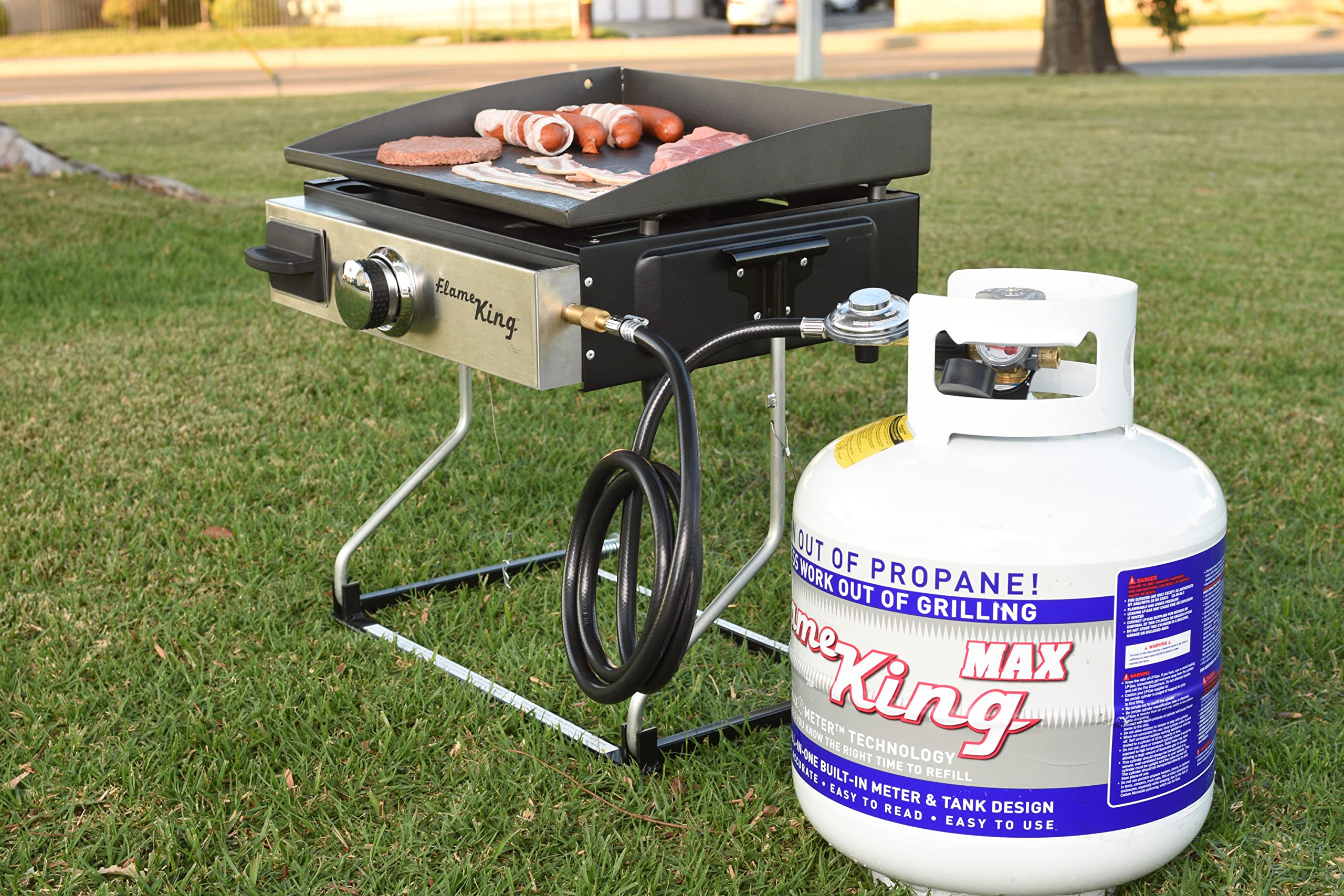 Flame King FK-GRD-REGHS6FT 6-Foot Propane Regulator Hose Adapter for Blackstone Griddle