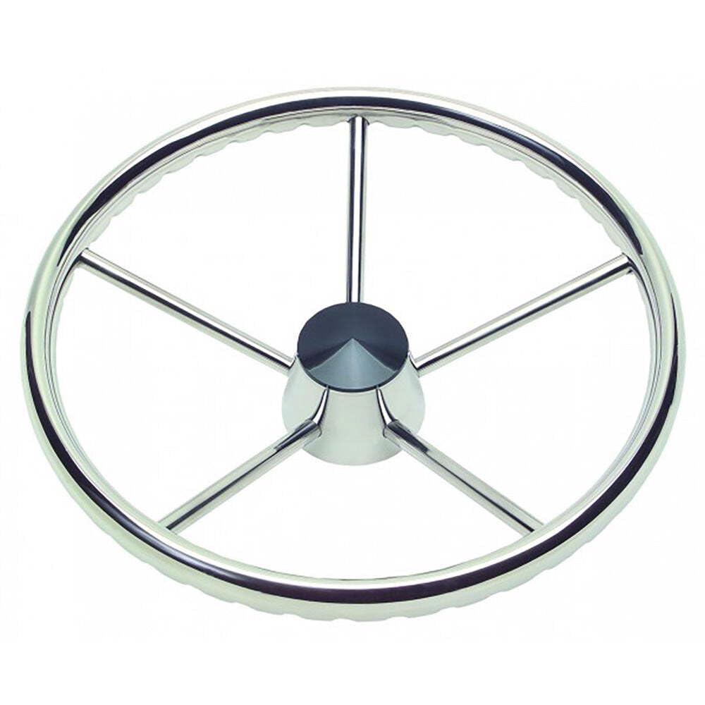 Schmitt Marine Steering Wheels 1731521FGK-R Model 170 Destroyer 15.5" 5-Spoke Steering Wheel with Knob