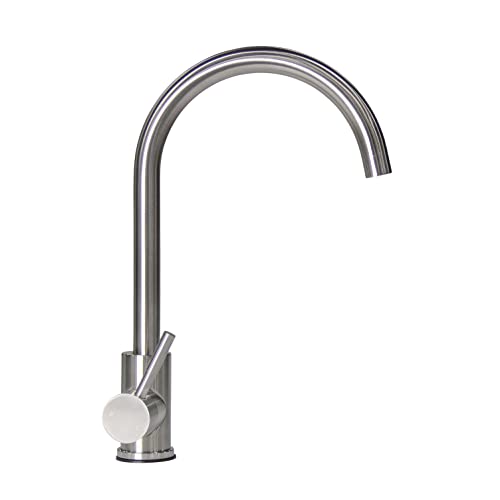 Lippert Components 719324 Curved Stainless Steel RV Kitchen Faucet