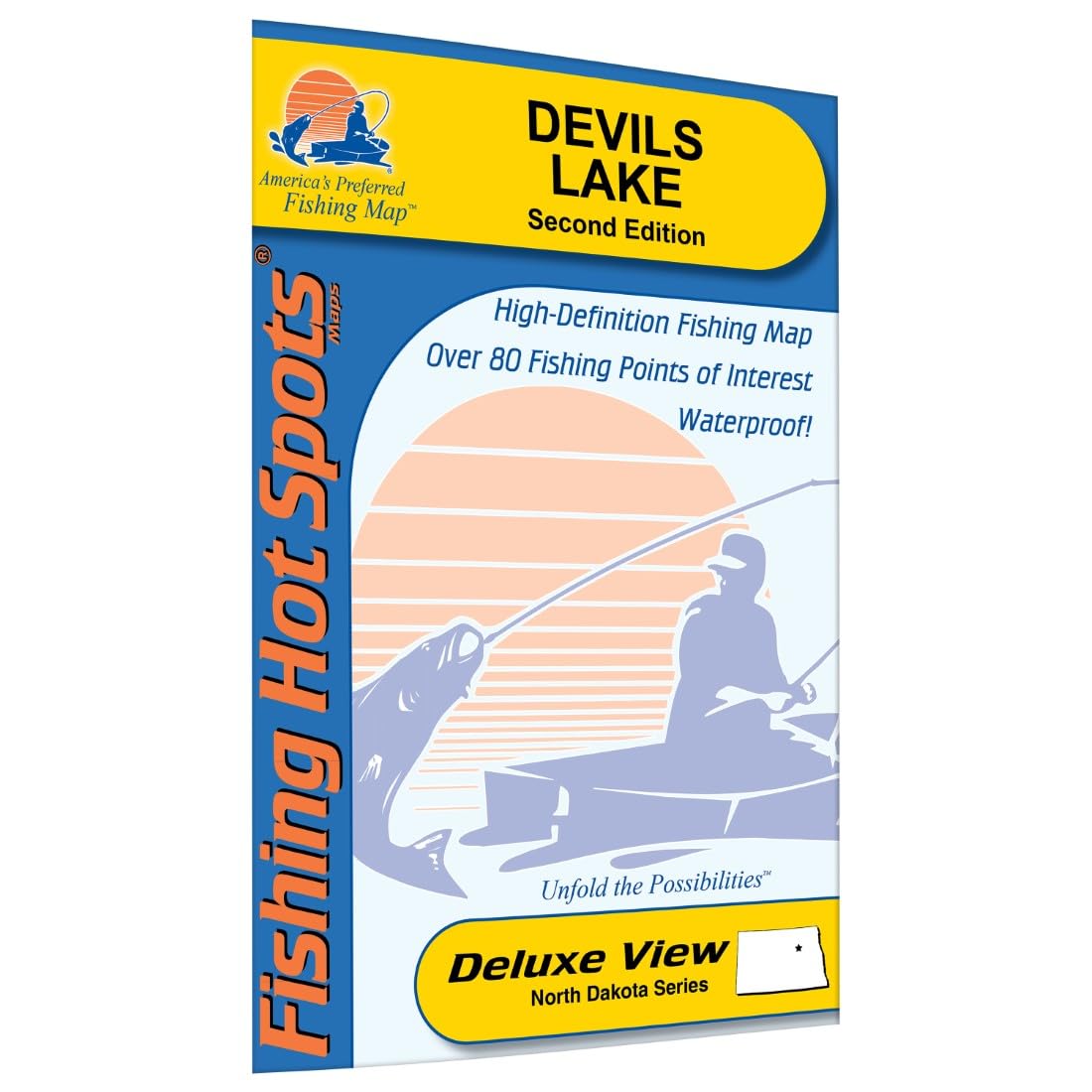 Fishing Hot Spots L708 Devils Lake North Dakota Fishing Map