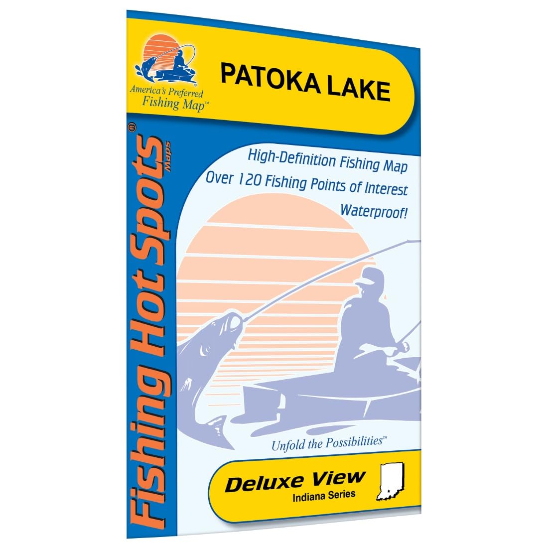 Fishing Hot Spots L193 Patoka Lake Indiana Fishing Map