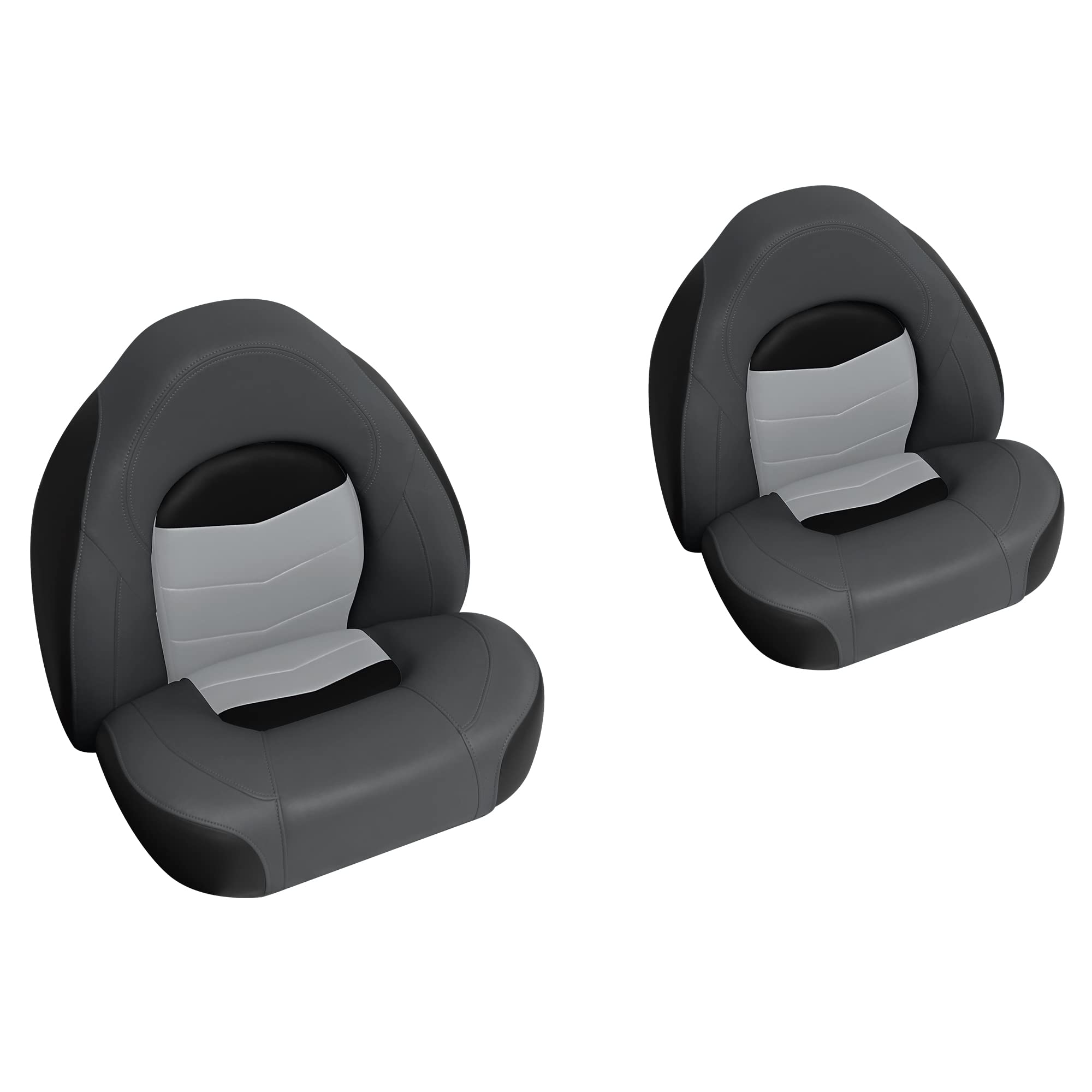 Wise Seating 3303-860 Pro-Angler Bass Bucket Seat 2-Piece Set Charcoal Black Grey