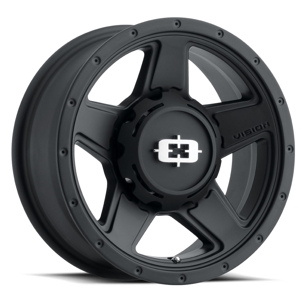 Vision Wheel 390VTA5683SB0 Empire 15x6 Inch Satin Black 6x5.5 Wheel