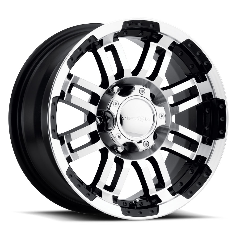 Vision Wheel 375VTH5665GBMF0 Warrior 375 Series 15x6 Inch Gloss Black Machined Face Wheel