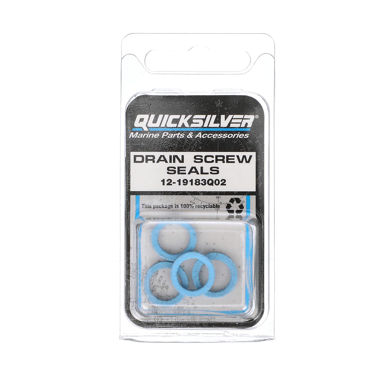 Quicksilver 19183Q02 Lower Unit Gear Lube Drain Fill Screw Seal Gasket