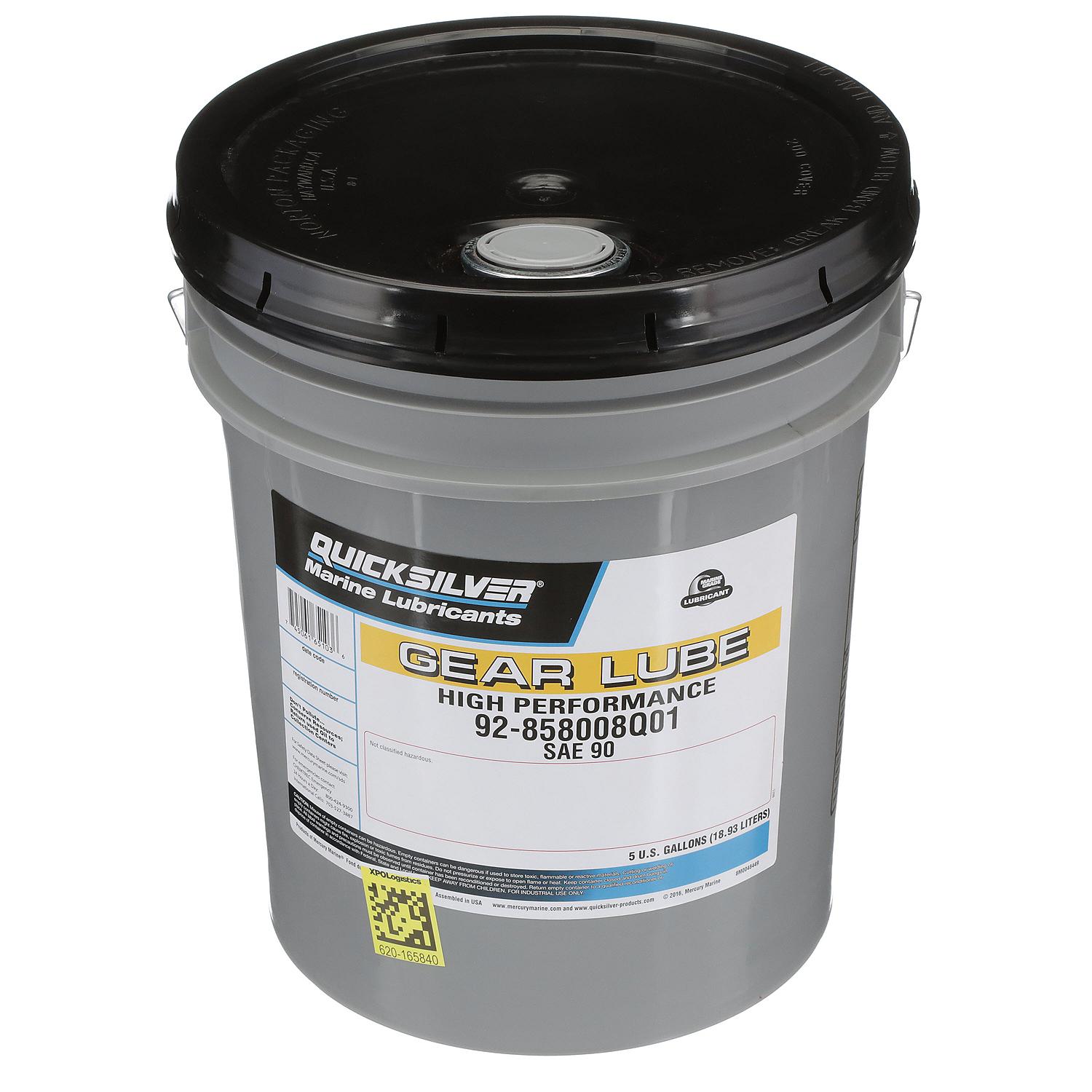 Quicksilver 858008Q01 90 High Performance Gear Lube, 5 Gal.