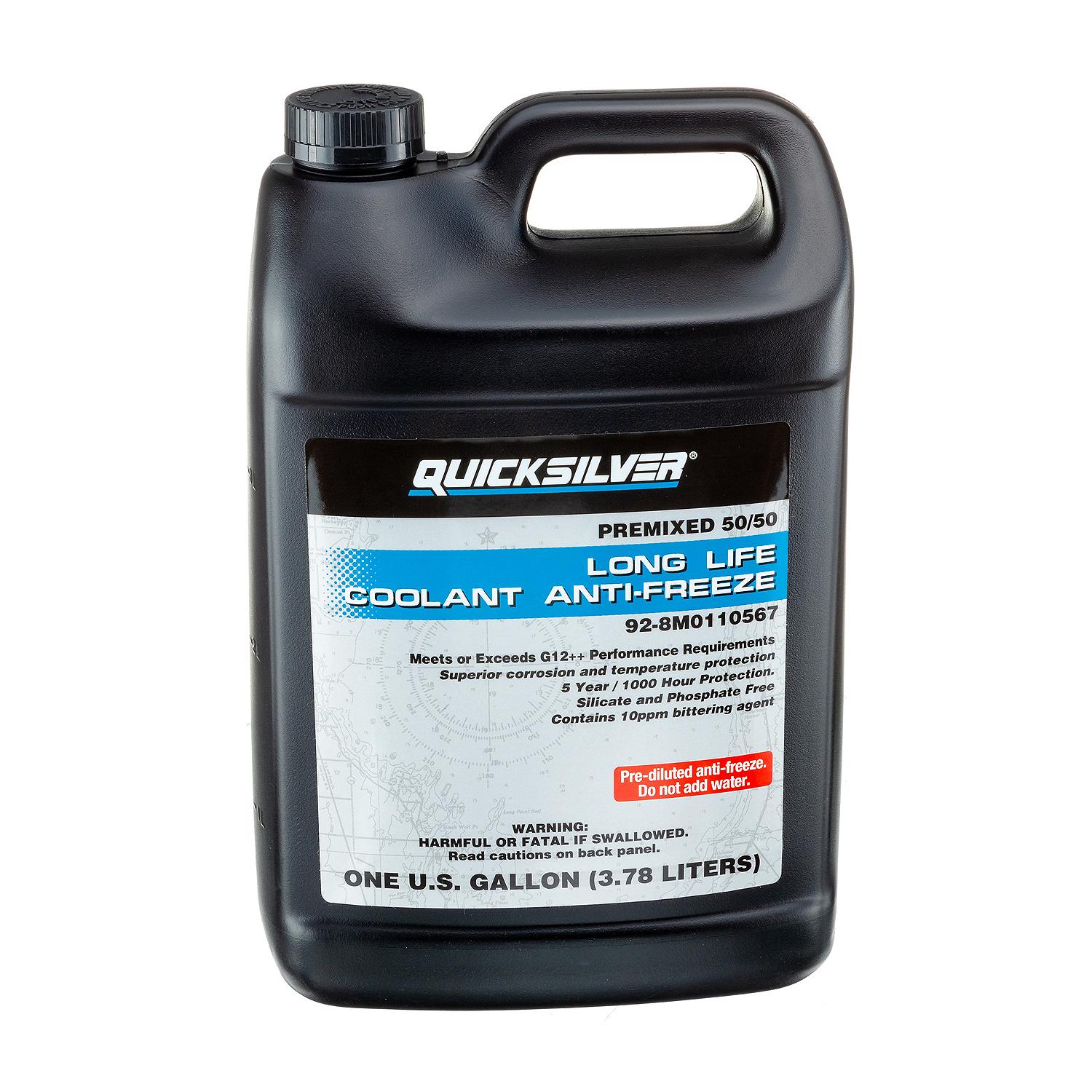 Quicksilver 8M0110567   Long Life Coolant/Antifreeze, Pre-Diluted 50/50, 1 Gallon