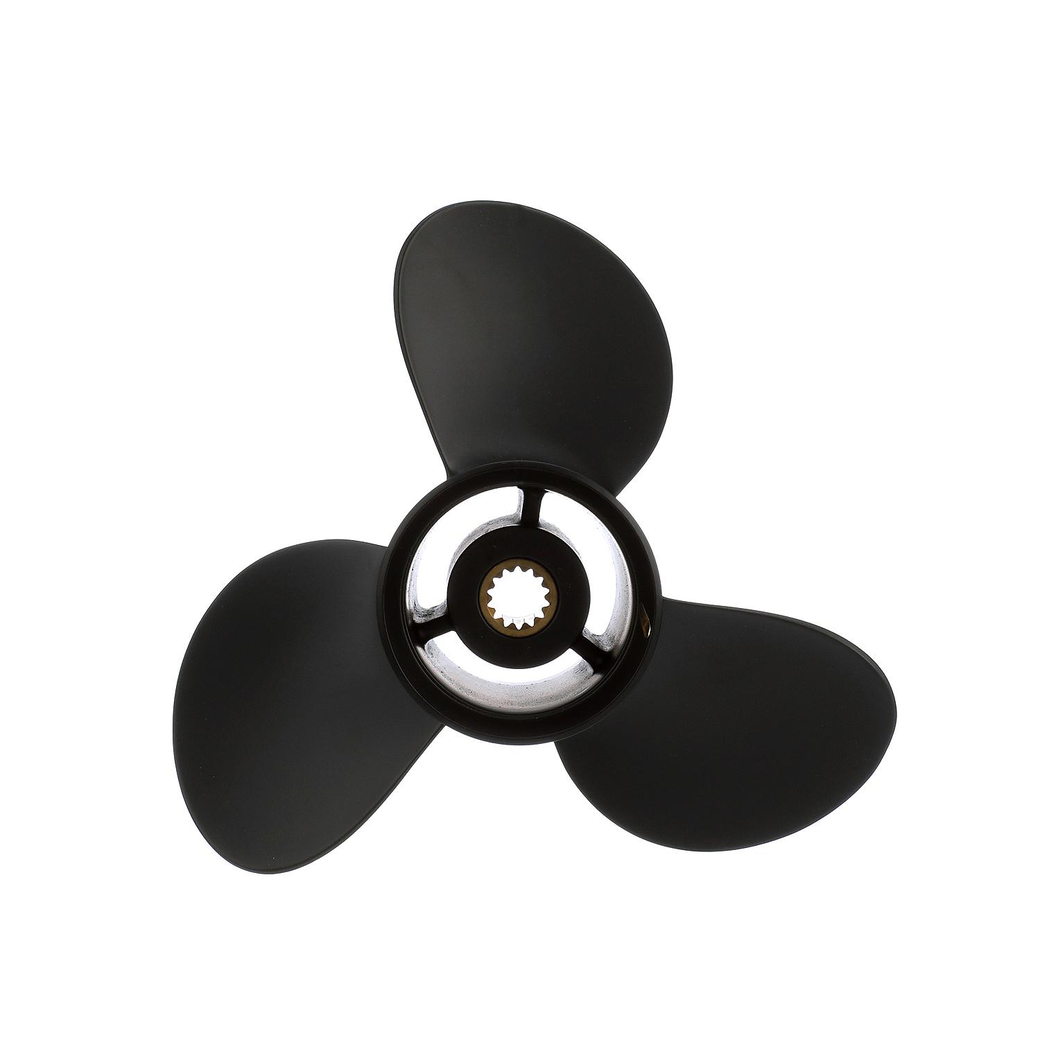 Quicksilver QA3114R Black Diamond 3-Blade Aluminum Propeller 10.5x11 RH