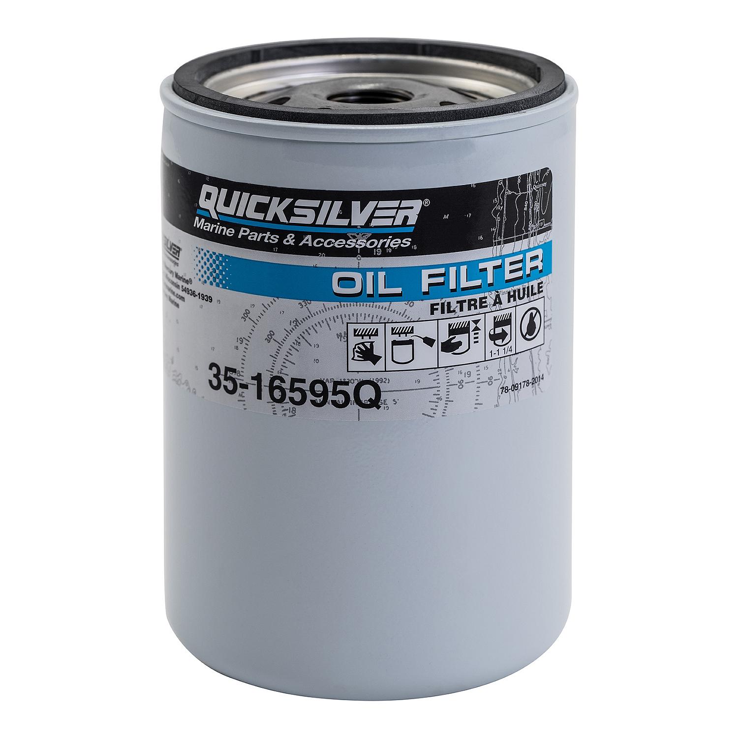 Quicksilver 16595Q Oil Filter for MerCruiser High Performance V8 Engines