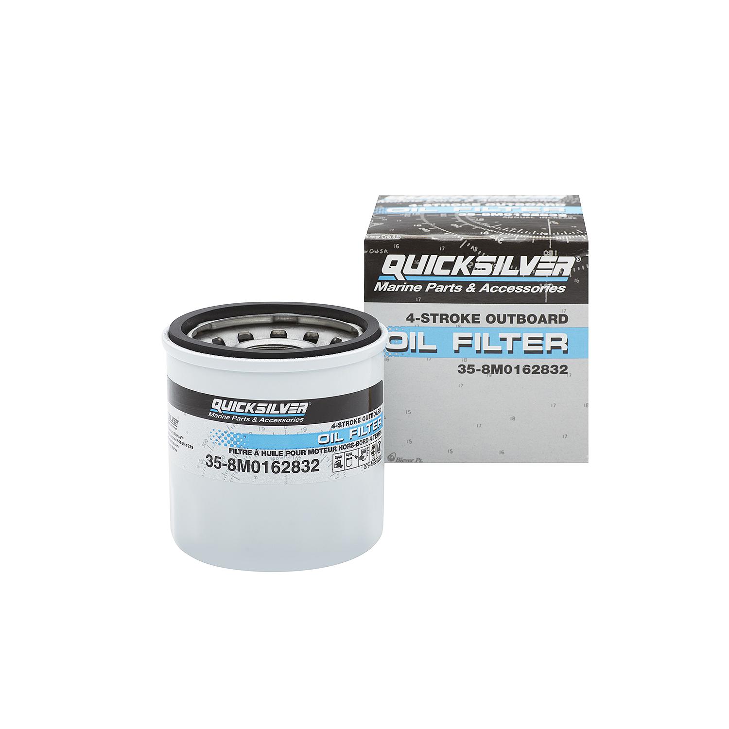 Quicksilver 8M0162832 Oil Filter for Mercury 9.9-30hp FourStroke Outboards